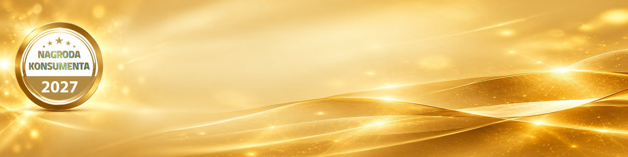 Godło Nagroda Konsumenta 2026 na złotym tle
