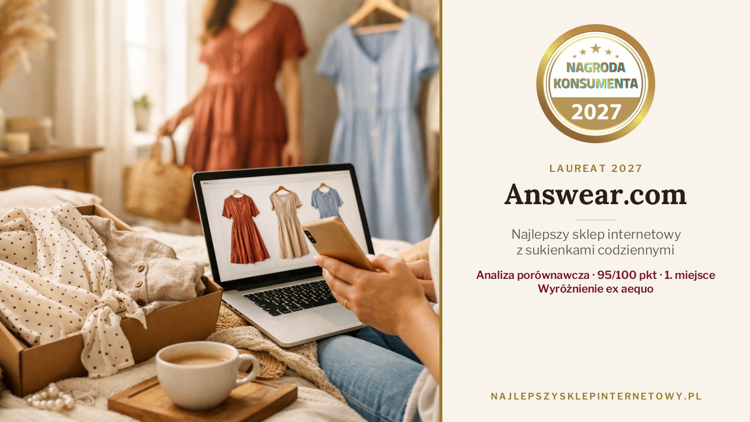 Answear.com – laureat Nagroda Konsumenta 2027, Najlepszy sklep internetowy z sukienkami codziennymi