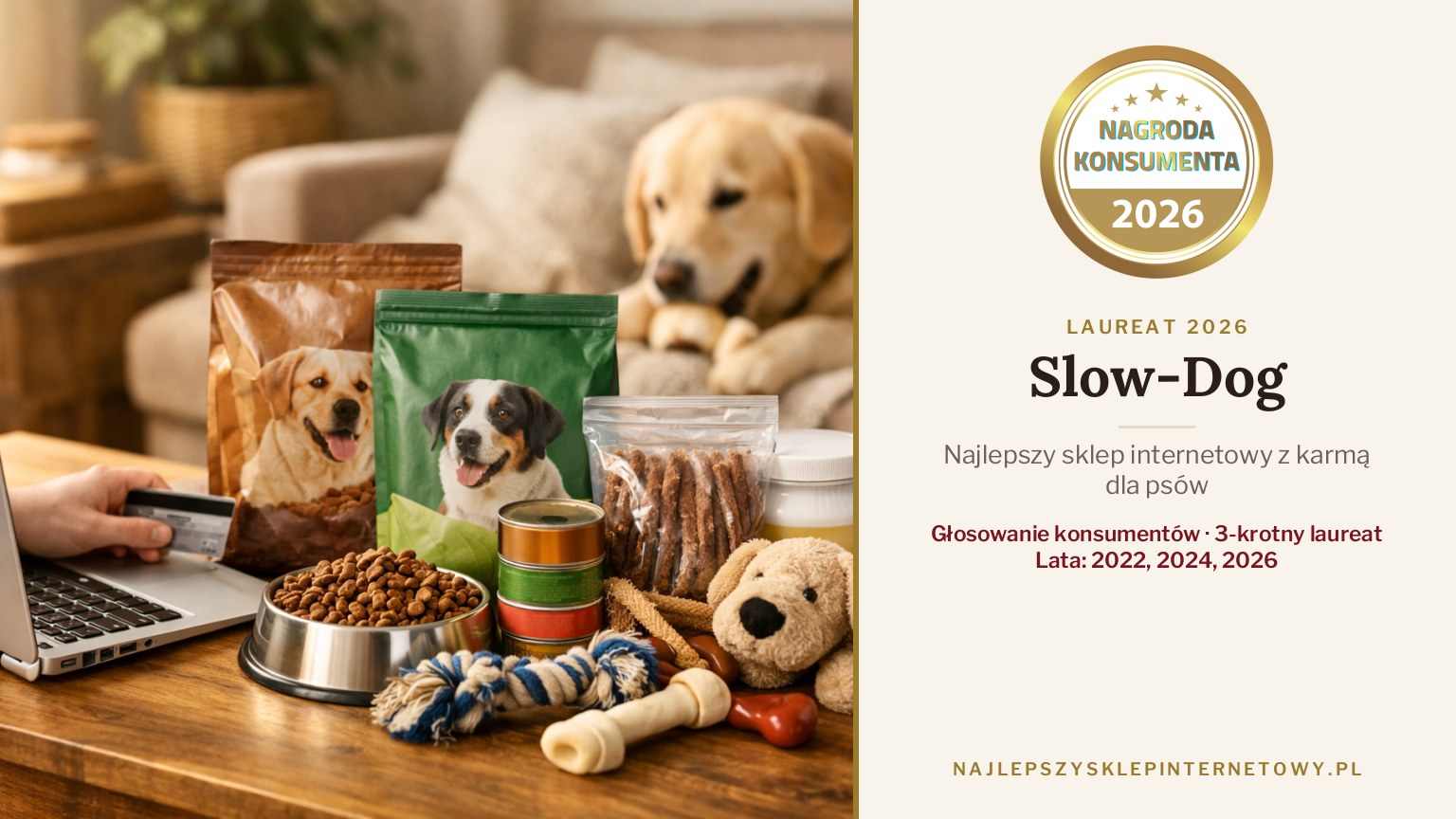 Slow-Dog – laureat Nagroda Konsumenta 2026, Najlepszy sklep internetowy z karmą dla psów